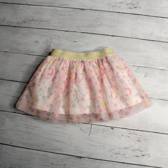 Carter's Baby Girl's Tutu Skirt Size 12 Months Pink Floral Unicorn - Picture 1 of 5